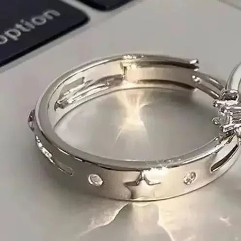 Luxury Pink Star Couple Rings